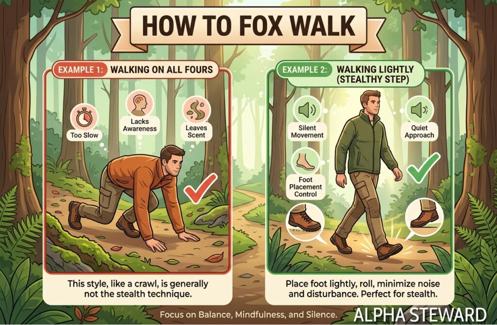 how to fox walk stealth walking